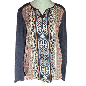 B.L.E.U. long sleeved lightweight sweater